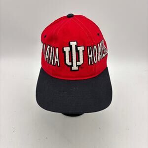 Vintage 90s Starter Indiana Hoosiers NCAA Wool Hat Snapback Spell Out